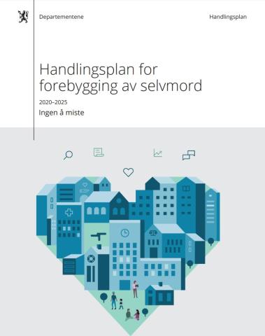 Bilde av forside på Handlingsplan for forebygging av selvmord 2020-2025