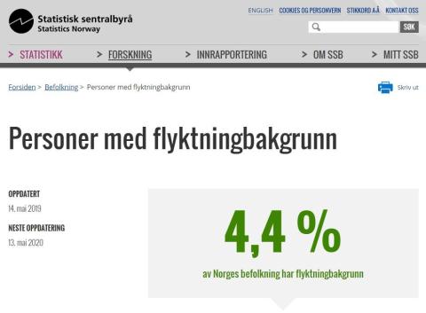 Statistisk Sentralbyrå - SSB | Flyktning